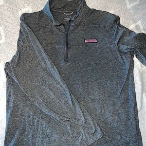 Gray Vineyard Vines Pullover 1/4 Zip